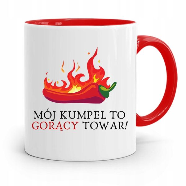 Kubek Czerwony Dla Przyjaciela Gorący Towar Z Nadrukiem Ze Zdjęciem zdjęcie 1
