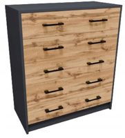 Komoda szafka 5S GRAFIT-WOTAN garderoba regał ROB