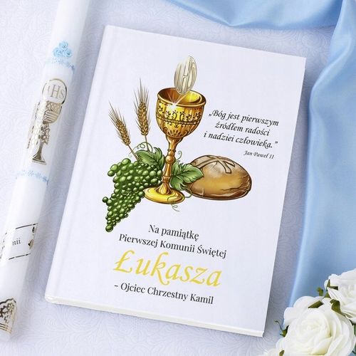 Biblia- Pamiątka I Komunii Świętej z Twoją okładką na Arena.pl