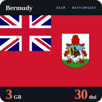 Karta eSIM Internet Bermudy 3 GB na 30 dni - bez rejestracji
