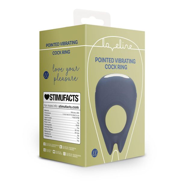 Pointed Vibrating Cock Ring - Baltic Blue zdjęcie 8