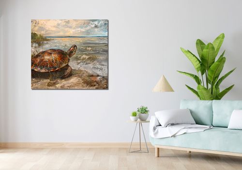 Obraz 100x90cm Nadmorski Żółw na Arena.pl