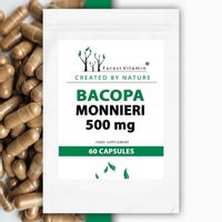 BACOPA MONNIERI BRAHMI 500mg DEPRESJA PAMIĘĆ 50%