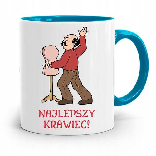 Kubek Błękitny Krawcowej Krawca Najlepszy Krawiec Z Nadrukiem Ze Zdjęciem na Arena.pl