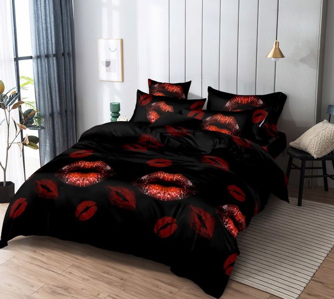 Pościel Satynowa 140X200 Usta 18840 zdjęcie 3