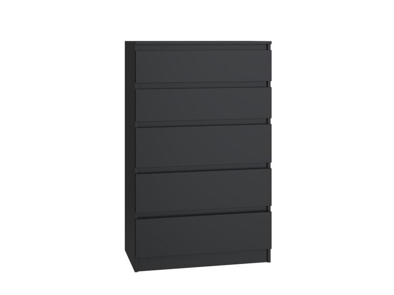 M5 MALWA KOMODA 5 SZUFLAD CZERŃ zdjęcie 1