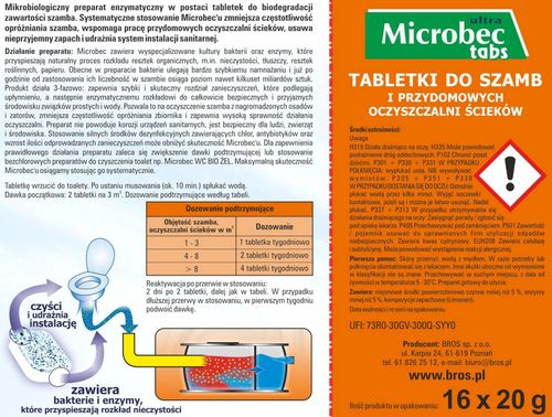Microbec tabletki do szamb 35g, zapach cytryny 1 szt na Arena.pl