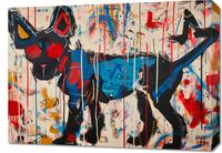 Obraz 70x50cm Miejski Pies