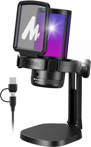 Gamingowy mikrofon do komputera Maono DGM20 studyjny USB dotykowy panel na Arena.pl