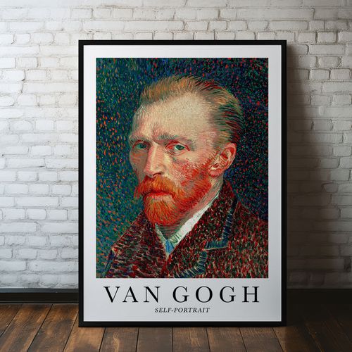 Plakat w ramie van gogh portret 21x30 cm w czarnej ramie na Arena.pl