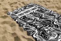 RĘCZNIK Abstrakcja z twoim dowolnym tekstem 140x75cm 001G