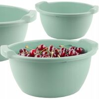 MISKA OKRĄGŁA UNIWERSALNA MISA DO KUCHNI OGRODU NA WARZYWA OWOCE 3L ZIELEŃ