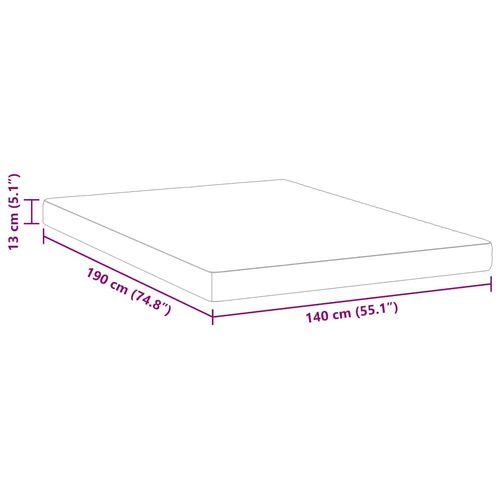 Materac Biały 140 x 190 cm Pianka na Arena.pl