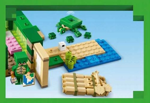 21254 - lego minecraft - domek na plaży żółwi na Arena.pl
