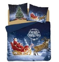 Pościel HOLENDERSKA bawełna 160x200cm ŚWIĄTECZNA-EKSKLUZYWNA Mikołaj