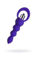 todo by toyfa anal plug twisty, silicone, purple, 14 cm, o 3.2 cm