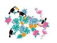 Konfetti papierowe kształty Aloha Party hawajska impreza 24 szt.