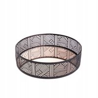 Taca ART DECO z lustrem czarna 20x5 cm HOMLA