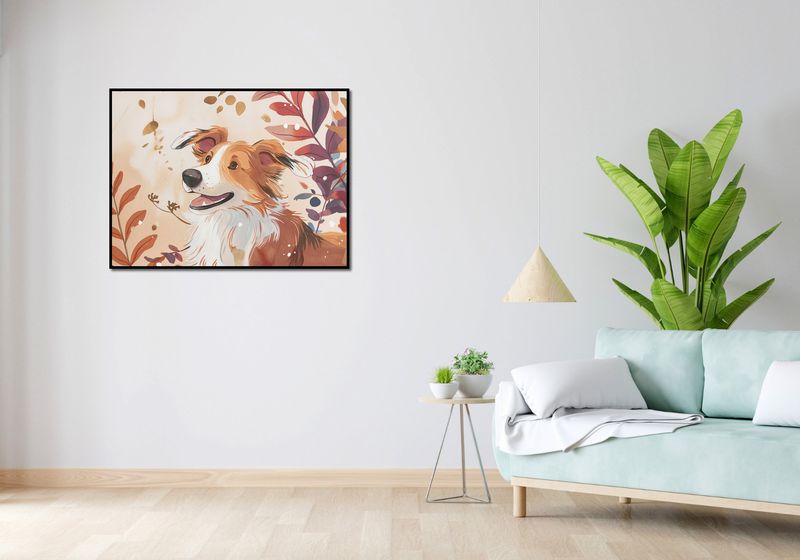 Plakat 100x75cm Collie Jesienną Porą zdjęcie 4