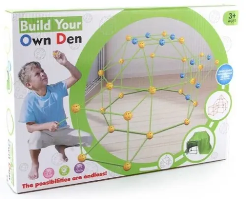 Klocki Konstrukcyjne Słomki Patyczki Zestaw do Budowania Bazy Namiotu na Arena.pl