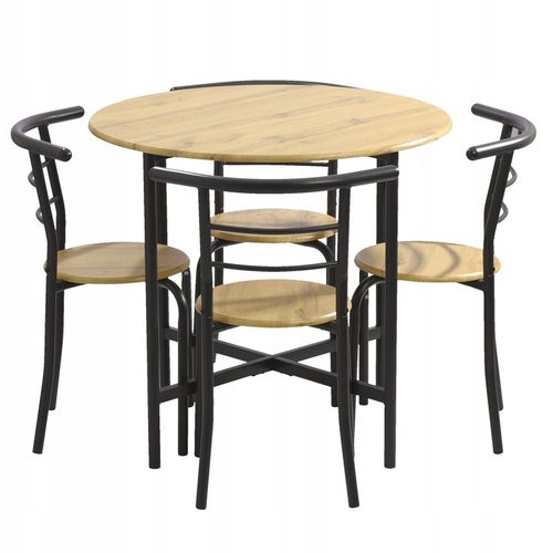 ZESTAW MEBLI ERGONOMICZNY 4 KRZESŁA STÓŁ DO KUCHNI SALONU JADALNI LUGO na Arena.pl