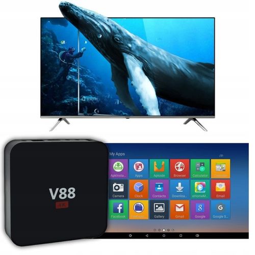 ODTWARZACZ MULTIMEDIALNY SMART TV BOX SCISHION ANDROID 10.1 V88 PRZYSTAWKA na Arena.pl
