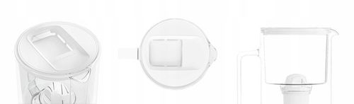 Dzbanek filtrujący szklany Wessper 3l Biały + 10x Filtr aquaclassic na Arena.pl