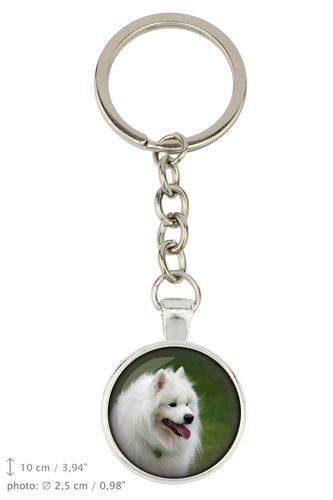 Brelok handmade z pieskiem - Samojed na Arena.pl