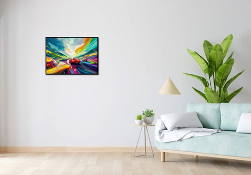 Plakat 70x50cm Wyścig Przy Barwach na Arena.pl