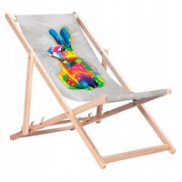 Leżak drewniany z nadrukiem Królik KN65