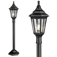 Metalowa latarnia stojąca KINSALE-PILLAR Elstead latarnia czarna