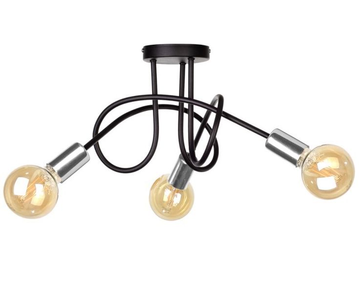 Lampa sufitowa 3xE27 RUMBA BLACK/SILVER zdjęcie 1