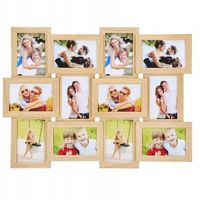 MULTIRAMA ZESTAW 12 RAMEK NA ZDJĘCIA DREWNO RAMKA MULTI FOTO GALERIA
