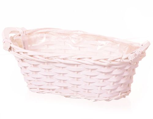 Kosz wiklinowy osłonka biały na Arena.pl