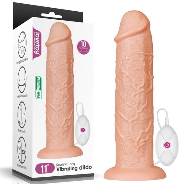 11'' Realistic Long Vibrating Dildo zdjęcie 1