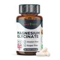 Naturalny Glicynian Magnezu 500mg 100 wegańskich kapsułek Biodostępny