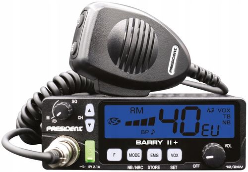 CB radio do Tir Bus PRESIDENT BARRY II+ ASC 12/24V 7kolor VOX NB NRC na Arena.pl