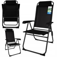 KRZESŁO SKŁADANE REGULOWANE OGRODOWE TURYSTYCZNE PLAŻOWE Z ZAGŁÓWKIEM FOTEL