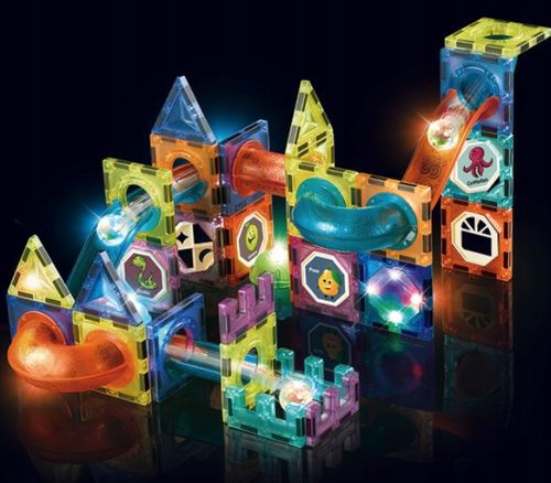 KLOCKI MAGNETYCZNE 3D TOR KULKOWY ŚWIECĄCY ZESTAW na Arena.pl