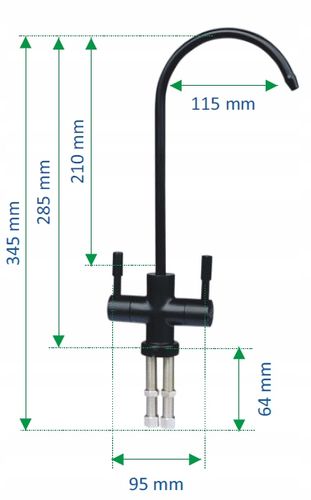 FX02-BKM Podwójna wylewka do filtrów RO SUPREME na Arena.pl