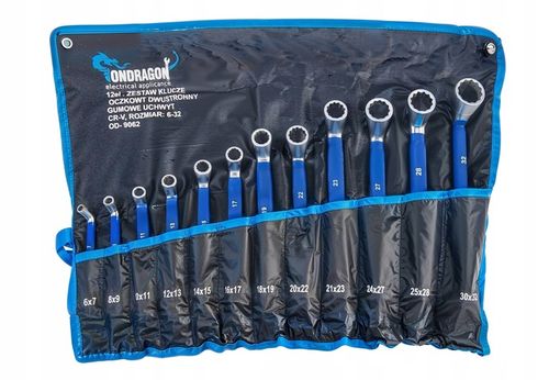 6-32 WYGIĘTE GIĘTE KLUCZE DWUSTRONNE OCZKOWE Z GUMĄ ZESTAW 12EL ETUI PRO na Arena.pl