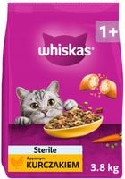 WHISKAS SUCHA KARMA DLA KOTÓW DOROSŁYCH STERILE KURCZAK 3,8 KG