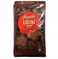 Bonitki Herbatniki Ciastka Kakaowe LISTKI z polewą kakaową 260g