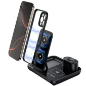 Szybka ładowarka indukcyjna 3w1 do zegarka słuchawek i telefonu 15 w