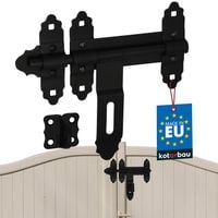 ZASUWA BRAMOWA GARAŻOWA RYGIEL BLOKADA ZAMKNIĘCIE DRZWI BRAMY CZARNA