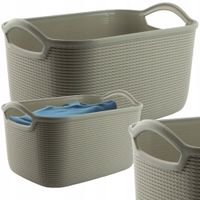 KOSZYK JUTA UNIWERSALNY KOSZ DO PRZECHOWYWANIA ŁAZIENKOWY 32X25CM BEŻOWY