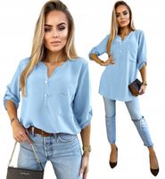 Elegancka modna stylowa BLUZKA damska guziczki kolory