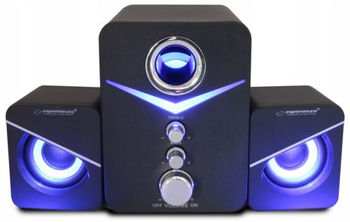 GŁOŚNIKI KOMPUTEROWE 2.1 USB LED MOCNE ZESTAW PC na Arena.pl
