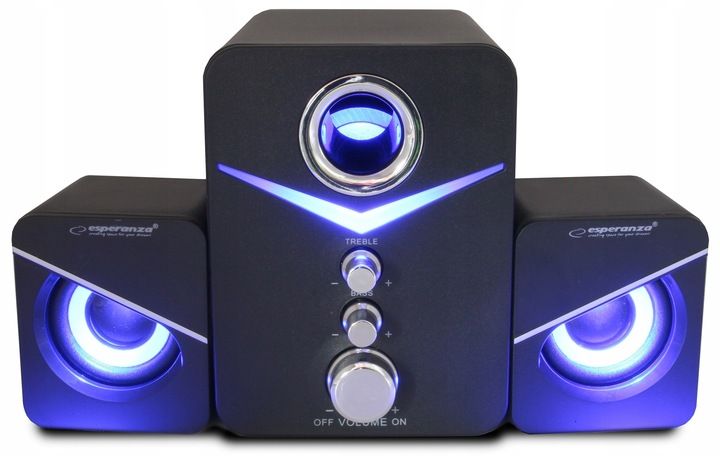 GŁOŚNIKI KOMPUTEROWE 2.1 USB LED MOCNE ZESTAW PC zdjęcie 4