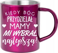 Kubek metalowy z grawerem PREZENT dla Dzień Mamy
